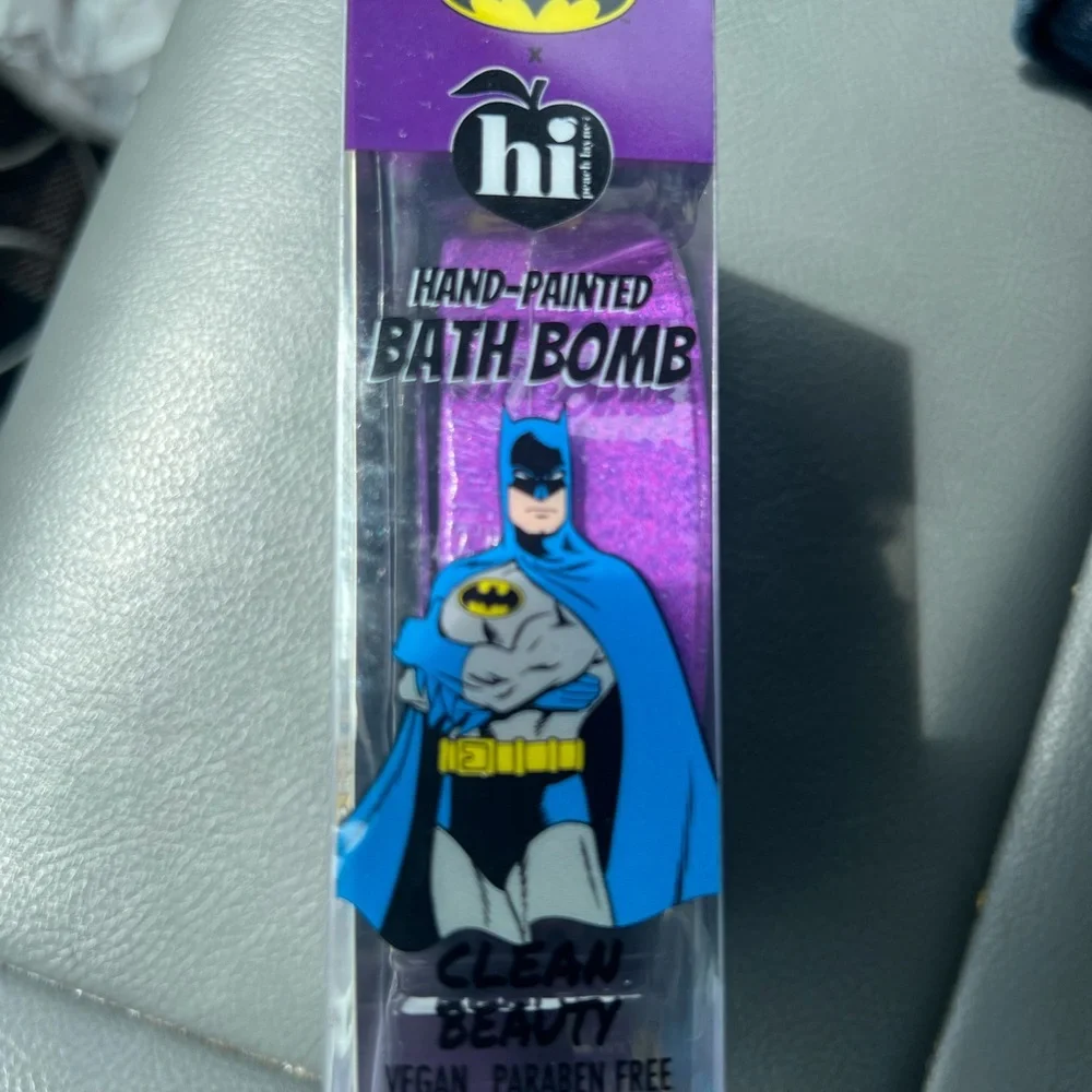 NWT Hi Peach Lane Hand Painted Batman Bath Bomb